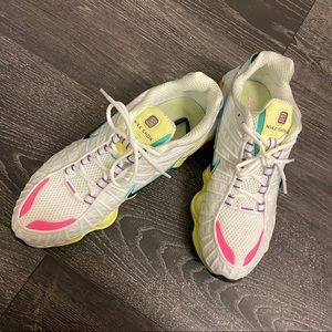 White Black & Luminous Green Women's Air Shox TL